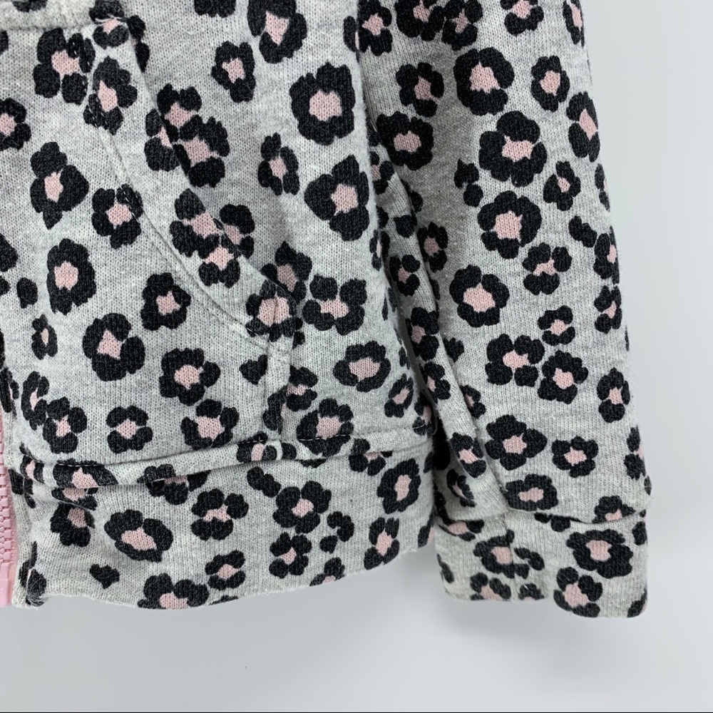 Gymboree girls' gray/pink zippered hoodie, S 5/6 - Picture 3 of 9